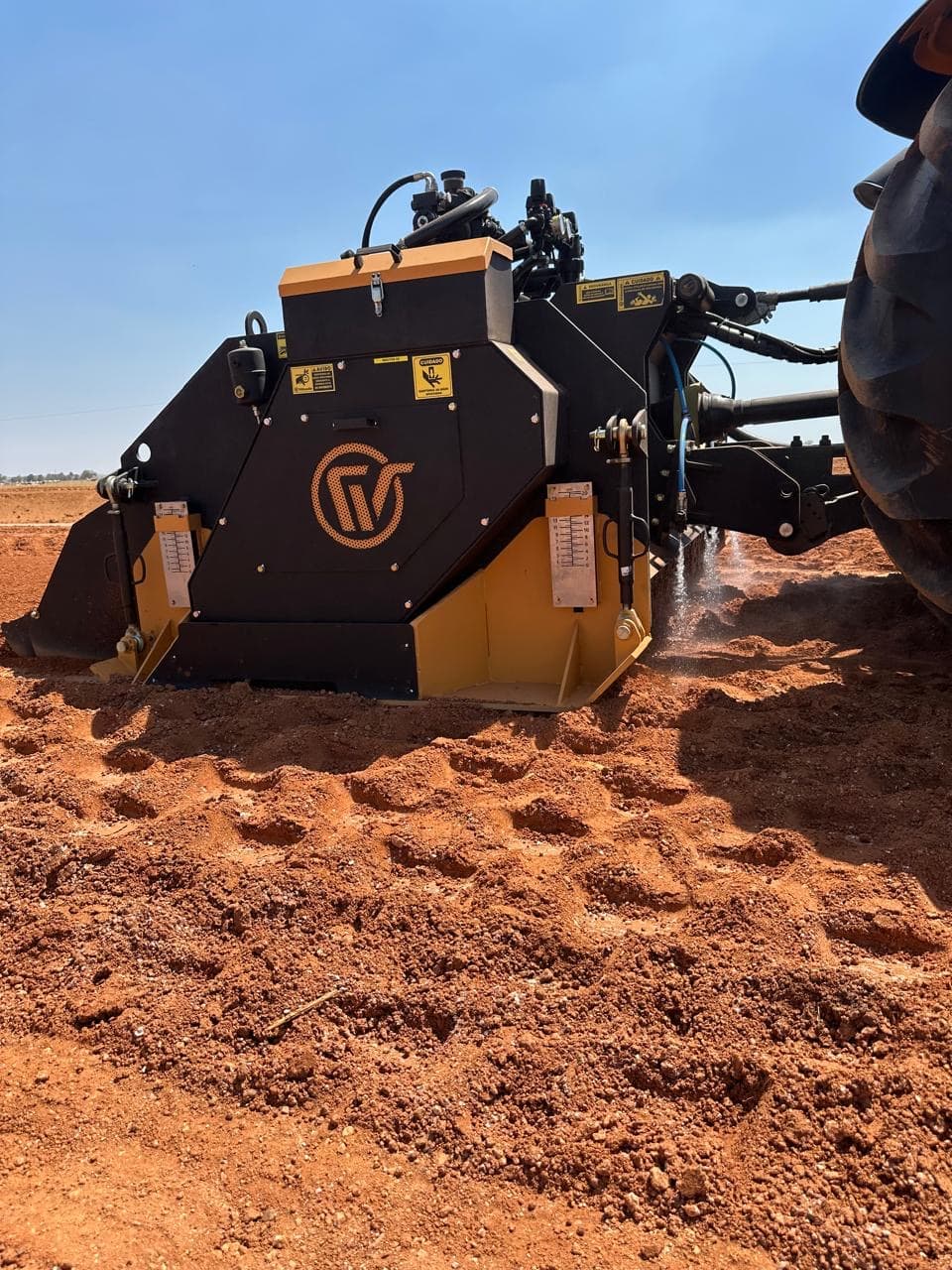 Detalhe do sistema de trituração